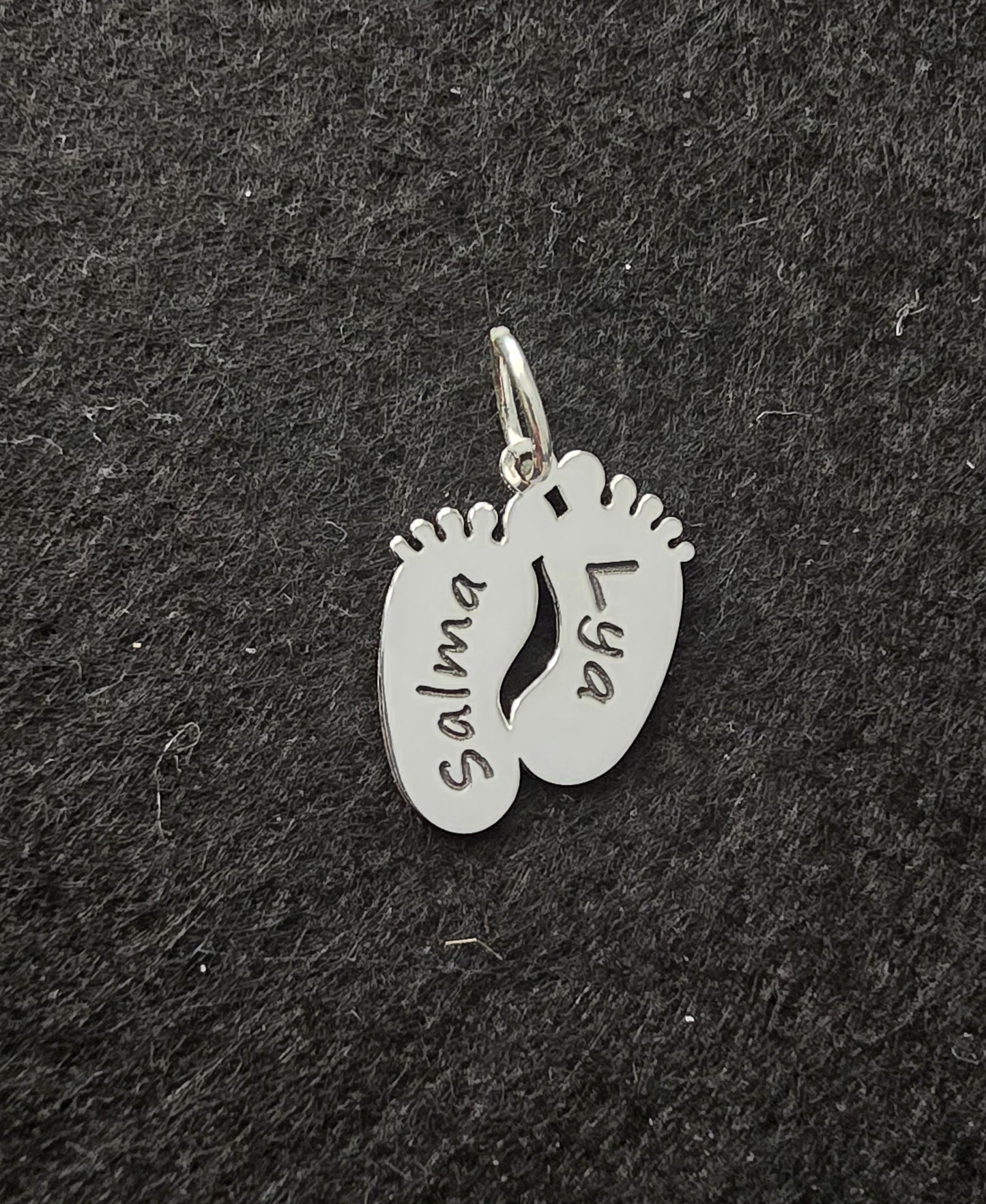 Colgante plata Personalizado Pies