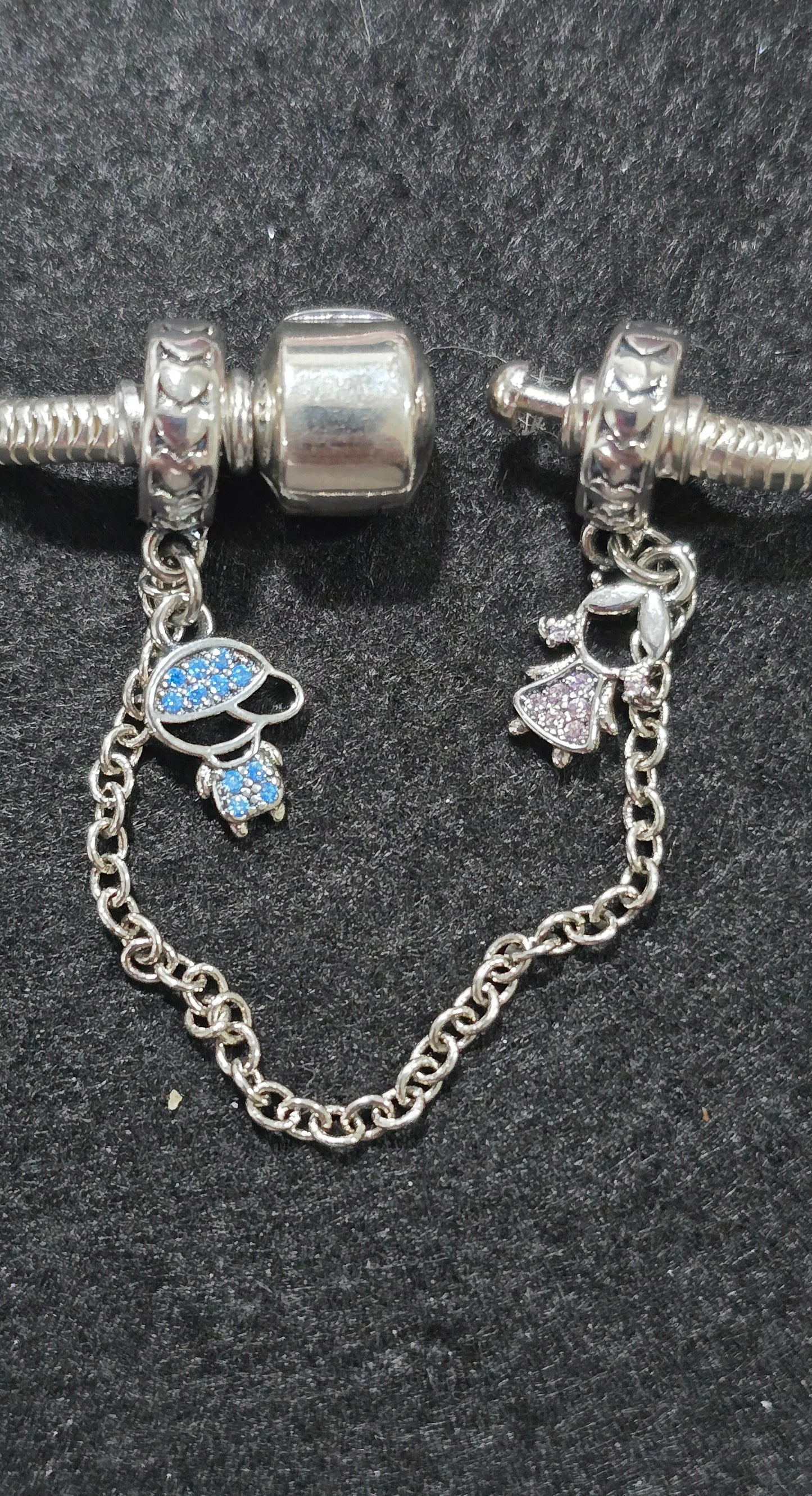 Pulsera de plata con cierre de seguridad