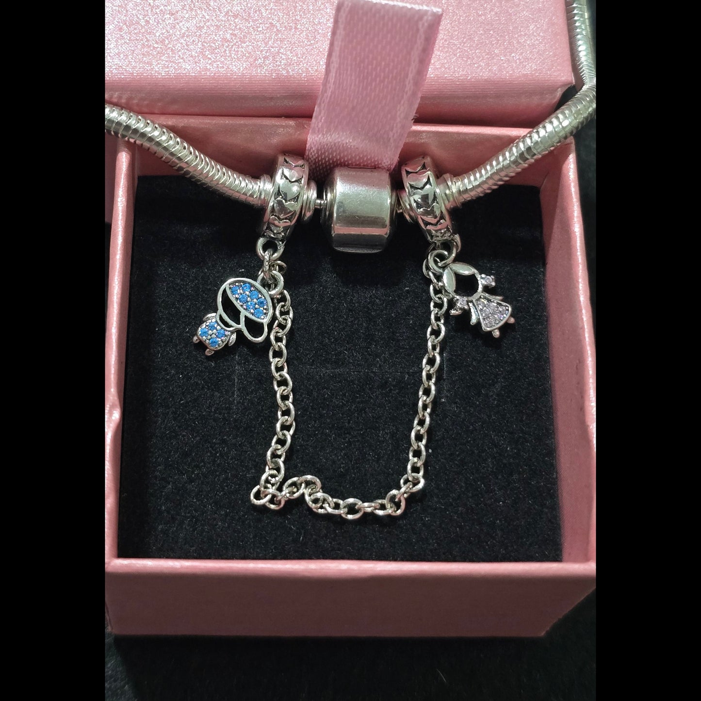 Pulsera de plata con cierre de seguridad