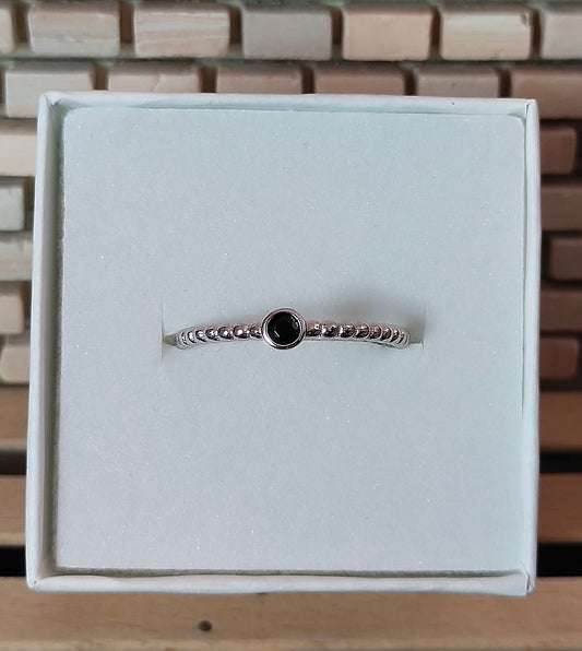 Anillo de Plata rizado con circonita