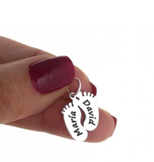 Colgante plata Personalizado Pies
