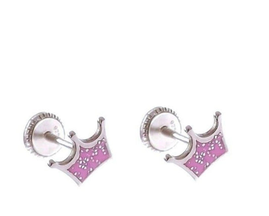Pendiente plata Infantil Corona
