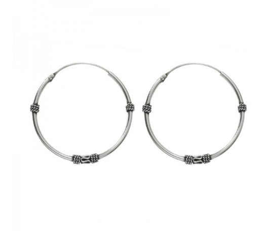 Aros de plata Bali